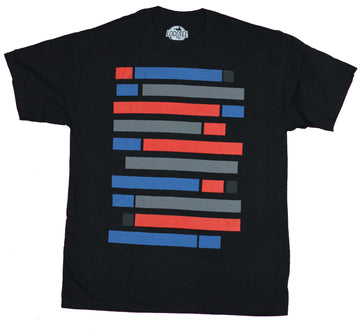 Logotel Mens T-Shirt- Colorful Lined Bars Image
