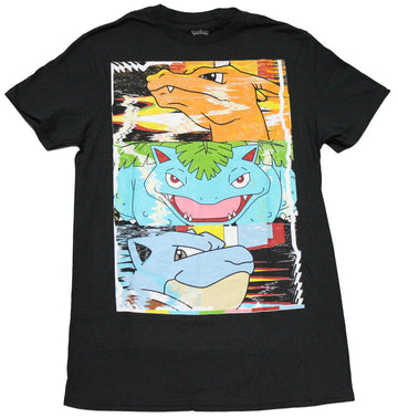 Pokemon Mens T-Shirt - Colorful Trio Fierce Profile Images