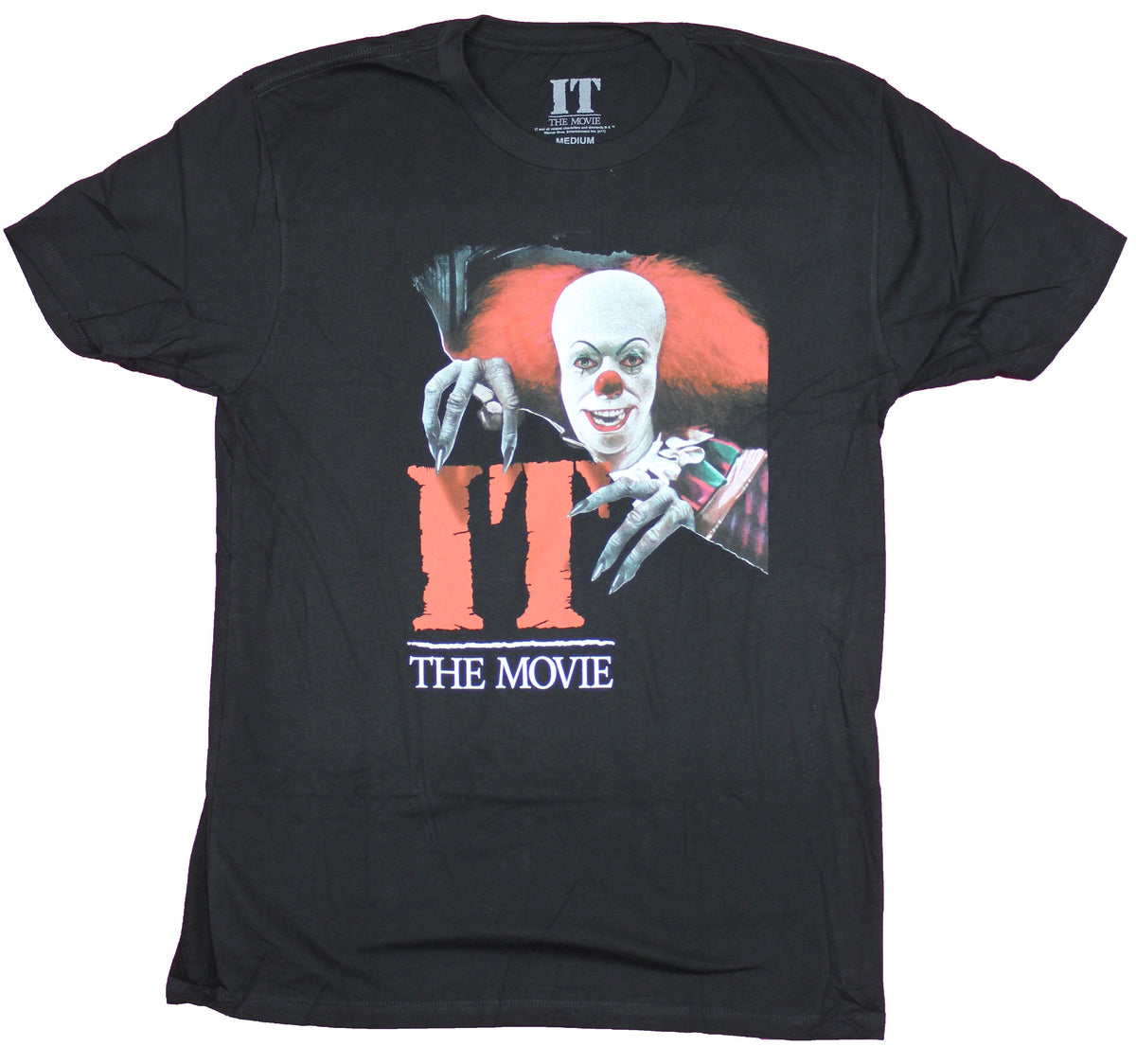 IT The Movie Mens T-Shirt - Pennywise Crawling Over The Movie Logo ...