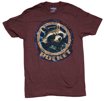 Guardians of The Galaxy Mens T-Shirt - Rocket Raccoon In Circle