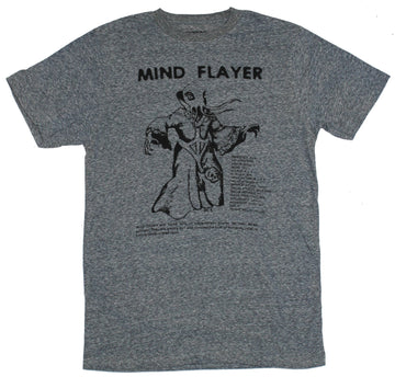 Dungeons & Dragons Mens T-Shirt - Mind Flayer Stats and Drawing