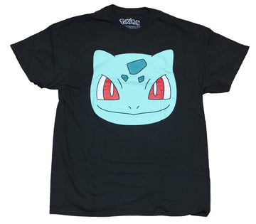 Pokemon Mens T-Shirt  - Bulbasaur Big Smiling Head Image