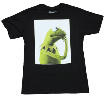 The Muppets Mens T-Shirt  -  Thinking Kermit Phot Image