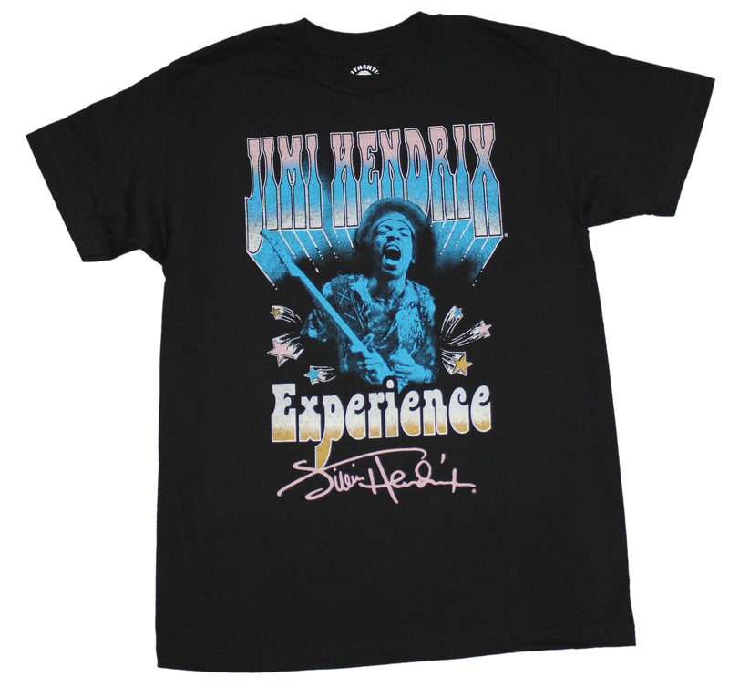 Jimi Hendrix Experience Mens T-Shirt - Blue Print Jimi & Logo