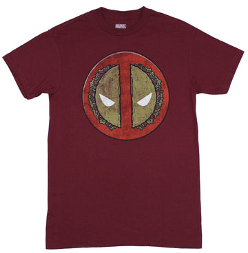 Deadpool (Marvel) Mens T-Shirt - Deadpool Symbol Made of Tacos Image