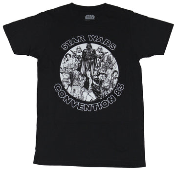 Star Wars  Mens T-Shirt - Star Wars Convention 83 White Character Circle Image
