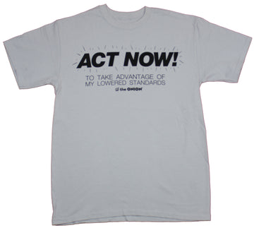The Onion Mens T-Shirt   - Act Now Take Advantage of Lowered Standards