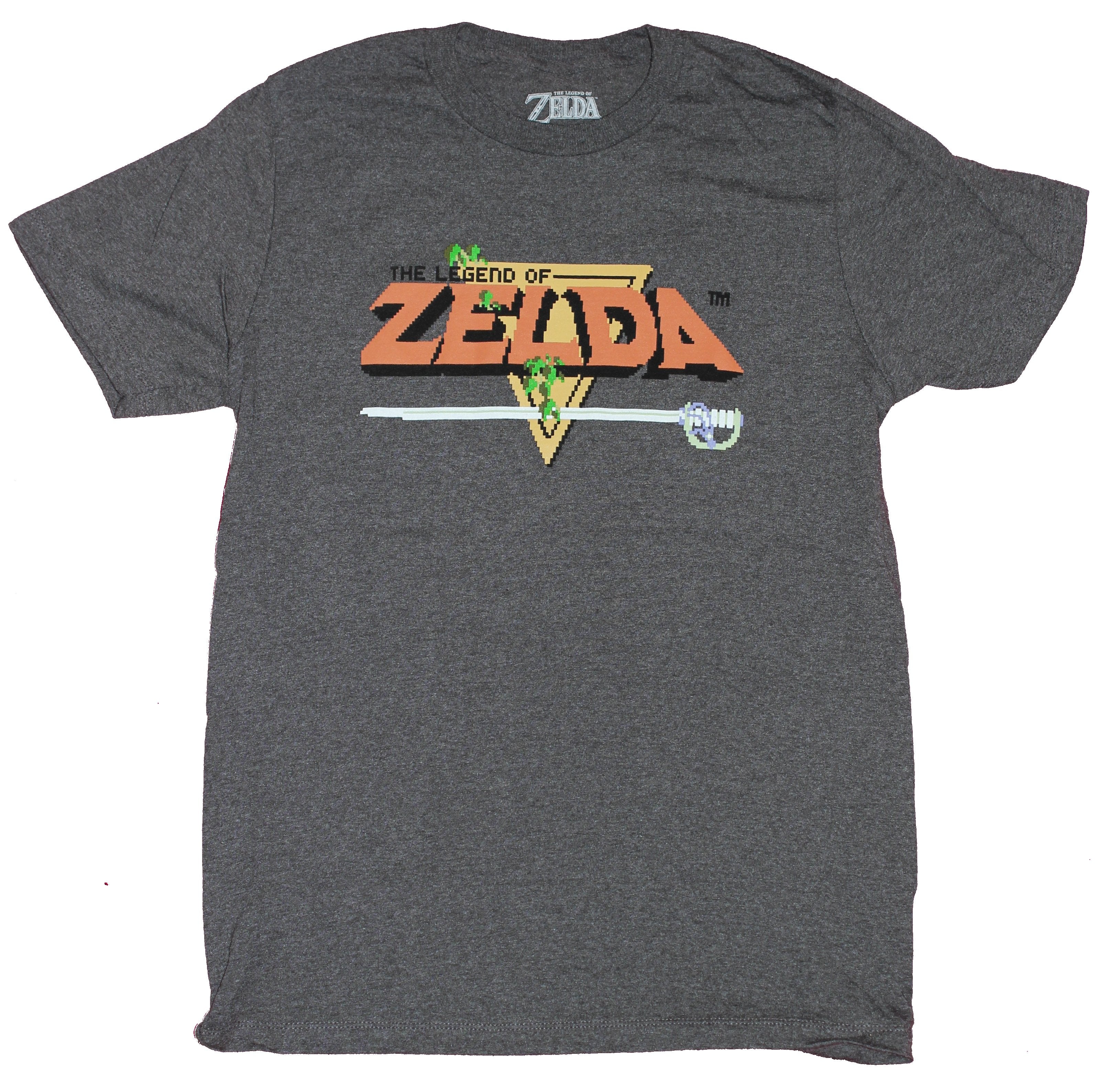 Legend of Zelda Mens T-Shirt  - Classic 8-Bit Intro Screen