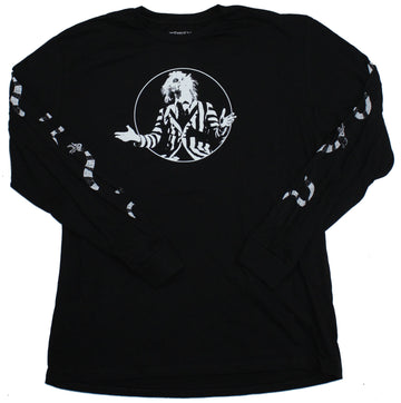 Beetlejuice Mens Long Sleeve T-Shirt - Beetlejuice Photo Circle Snake Sleeves Image