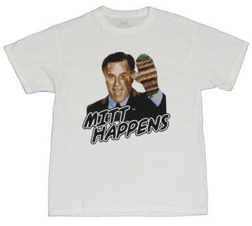 Mitt Romney Mens T-Shirt  - Mitt Happens Romney With Mitten Image