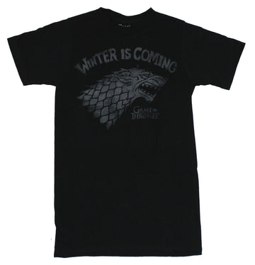 Game of Thrones Mens T-Shirt - "Winter is Coming" Simple Wolf Head Image