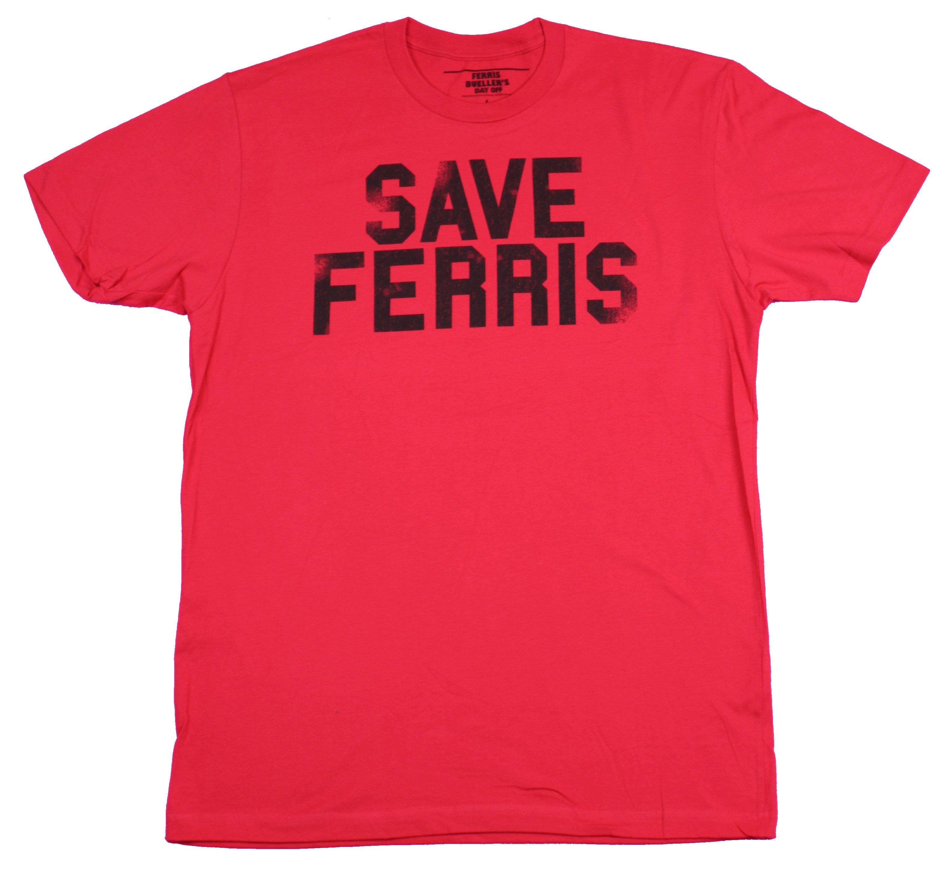 Ferris Bueller's Day Off  Mens T-Shirt  - Distressed Save Ferris Image