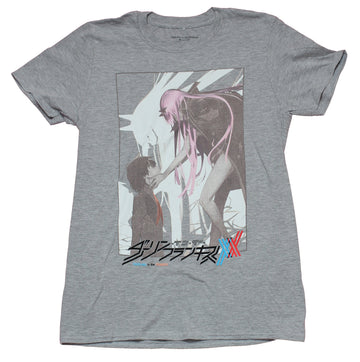 Darling in the Franxx Mens T-Shirt - Hiro And Zero Two Logo