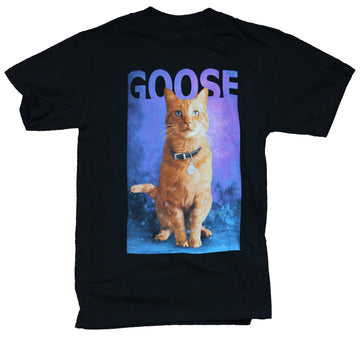 Captain Marvel Mens T-Shirt - Goose Portrait on A Purple Background