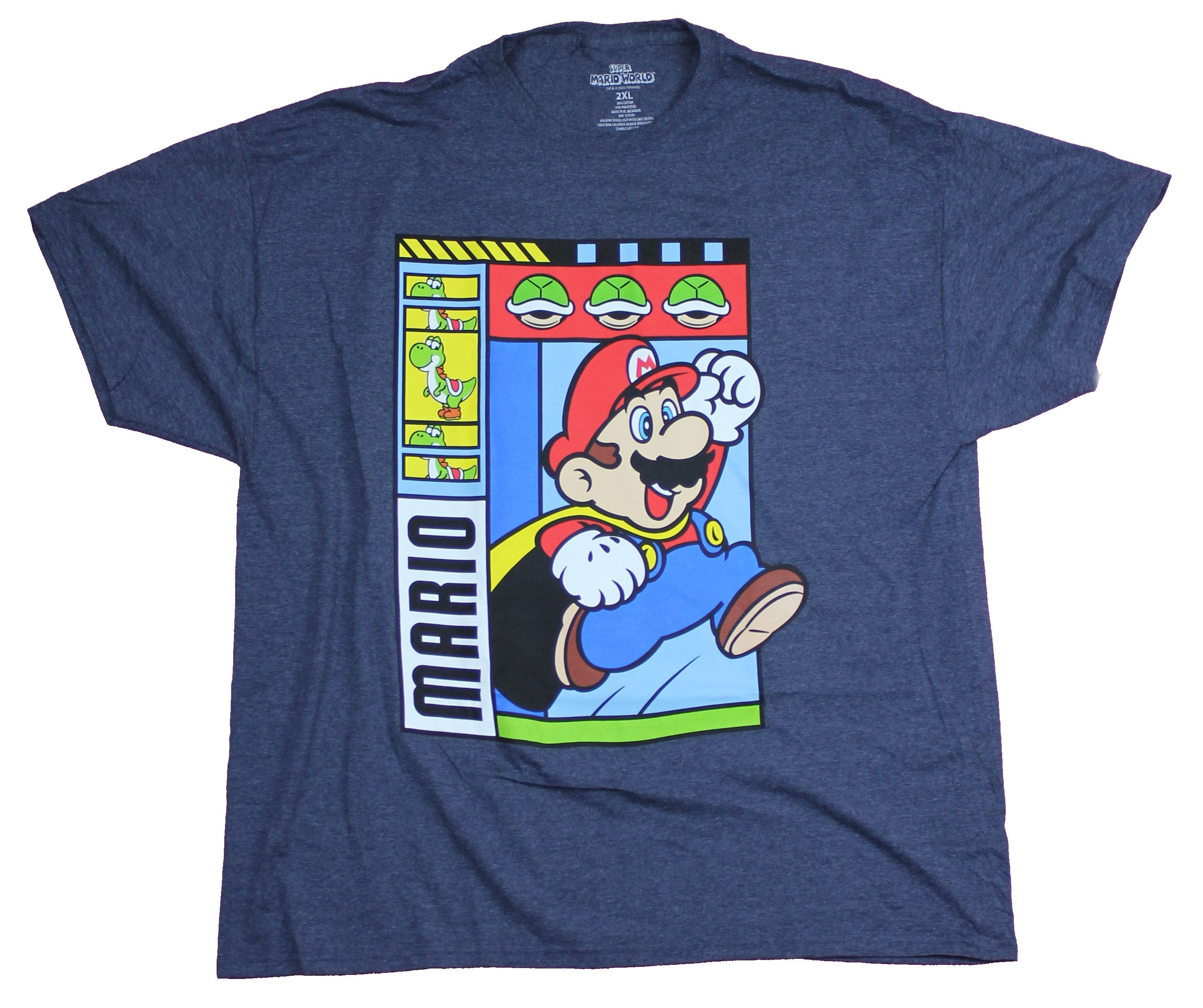 Super Mario Brothers  Mens T-Shirt  - Mario Capped Jump Under Shells Image