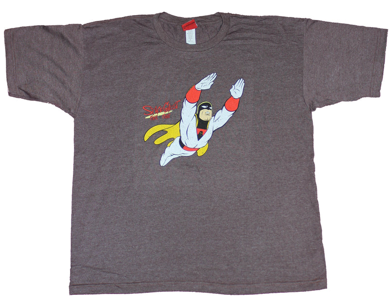 Space Ghost Coast to Coast Mens T-Shirt   - Distressed Flying Ghost Image