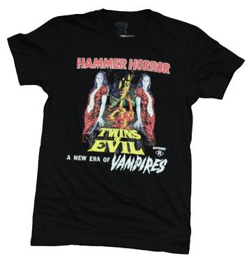 Twins of Evil Mens T-Shirt - New Era of Vampires Classic Hammer Horror Poster