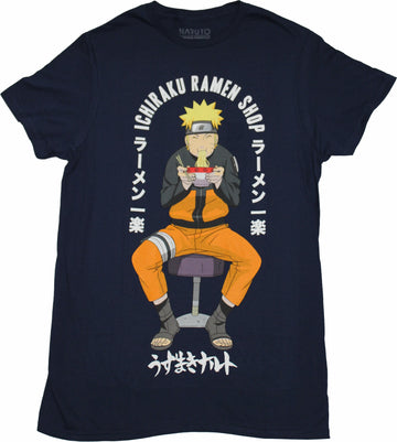 Naruto Shippuden Mens T-Shirt - Ichiraku Ramen Shop Chow Down