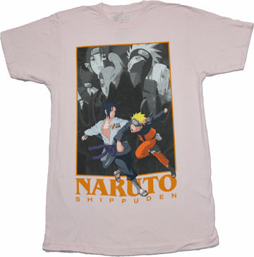 Naruto Shippuden Mens T-Shirt - Naruto Kakashi Action Scene Box