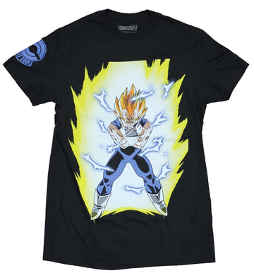 Dragon Ball Z Mens T-Shirt -Vegetal Super Powered Yellow Stance