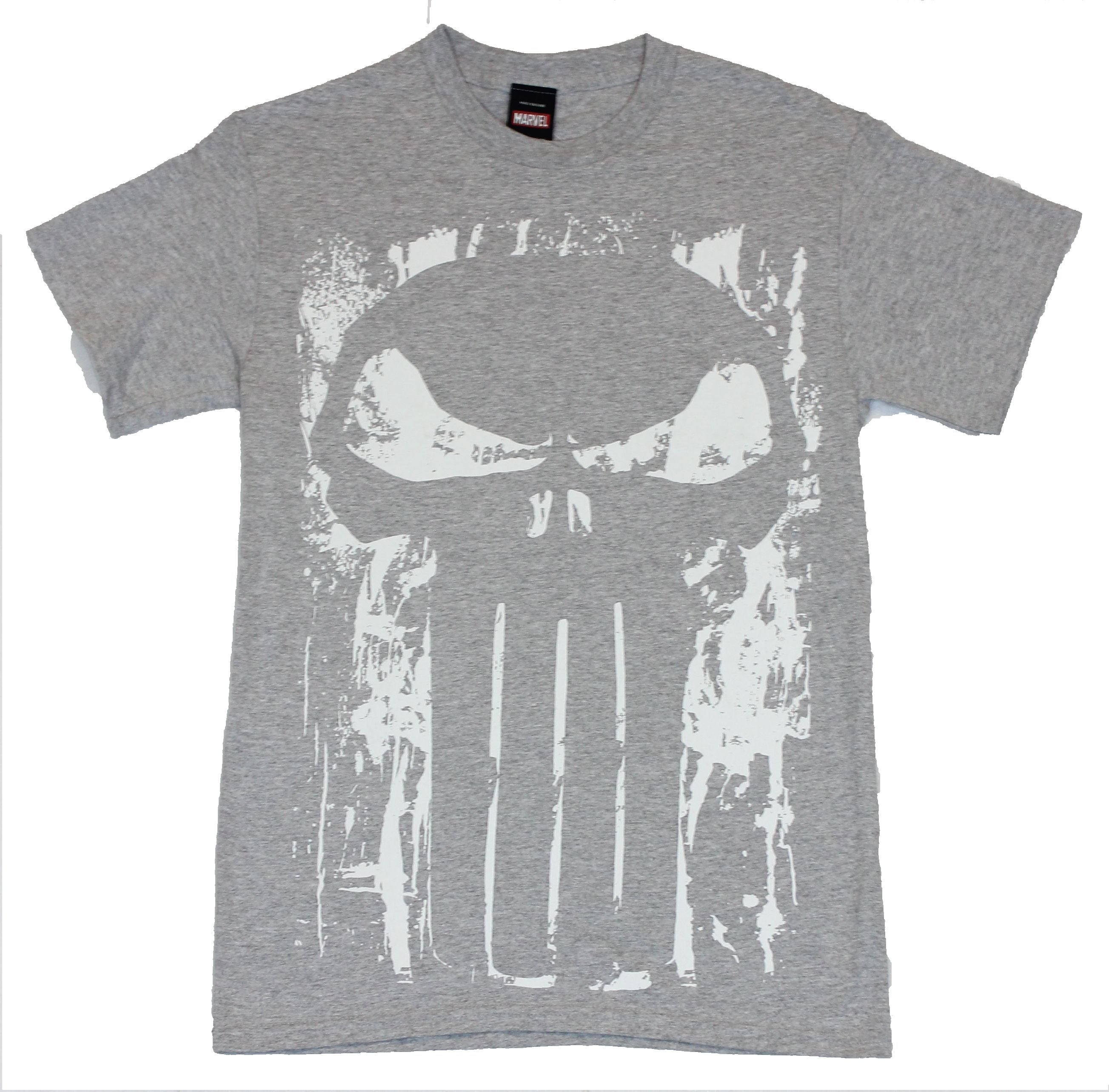 The Punisher (Marvel Comics) Mens T-Shirt - Spray Paint Stencil Skull Image