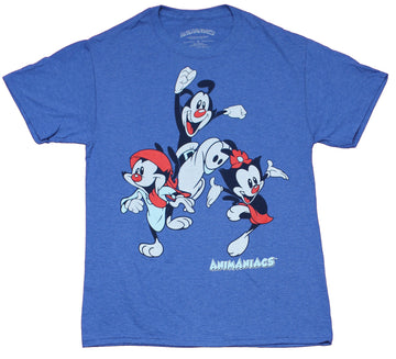 Animaniacs Mens T-Shirt - Wacko Yakko & Dot Excited Trio Image