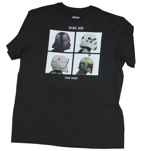 Star Wars Mens T-Shirt- Dark Side Album Style Image Darth Vader Boba Fett & More