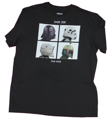 Star Wars Mens T-Shirt- Dark Side Album Style Image Darth Vader Boba Fett & More