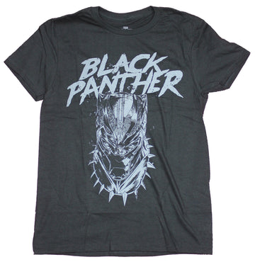 Black Panther Mens  T-Shirt - Gray Sketch Face Under Name