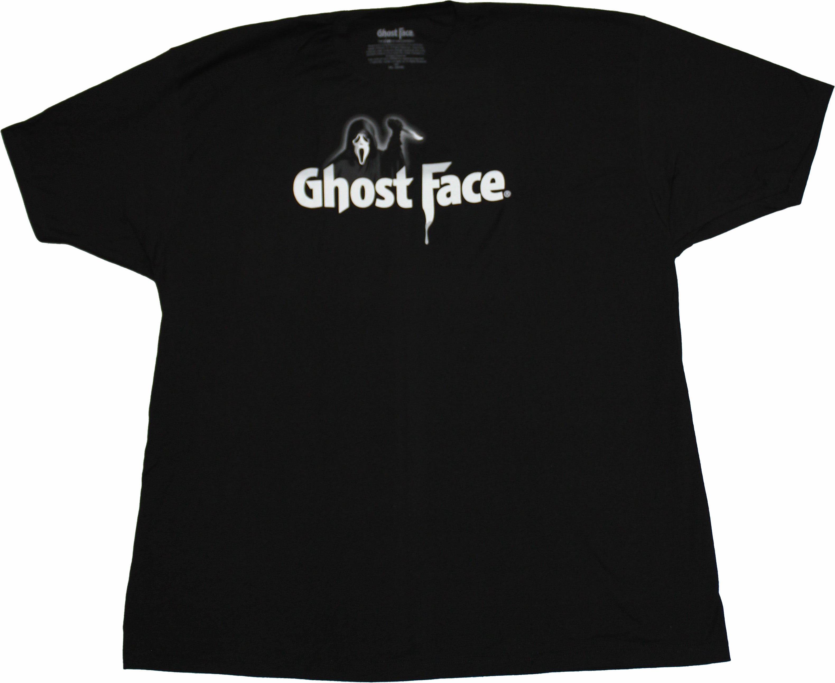 Scream Mens T-Shirt - Ghostface Small Above Name