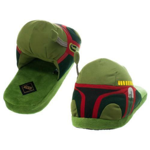 Star Wars Boba Fett Green Plush Helmet Slippers