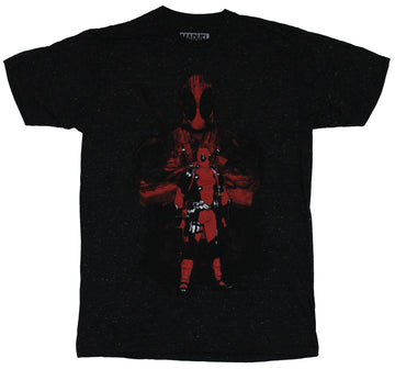 Deadpool (Marvel Comics) Mens T-Shirt - Standing Wade Wilson in His Own Shadow