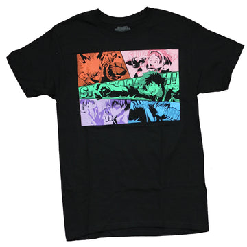 My Hero Academia Mens T-Shirt - Solid Color Action Boxes