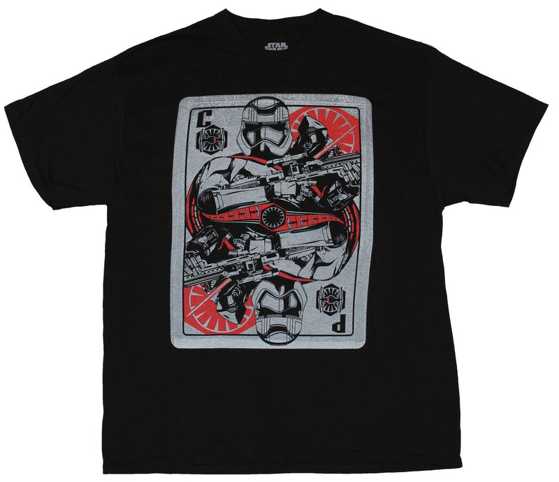Star Wars Force Awakens Mens T-Shirt - Captain Phasma Playing Card Image