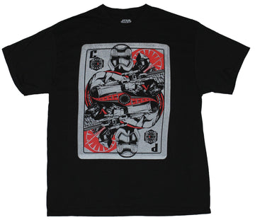 Star Wars Force Awakens Mens T-Shirt - Captain Phasma Playing Card Image
