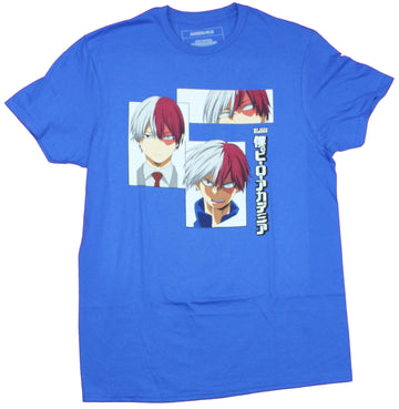 My Hero Academia Mens  T-Shirt - Todoroki Multi Face Boxes