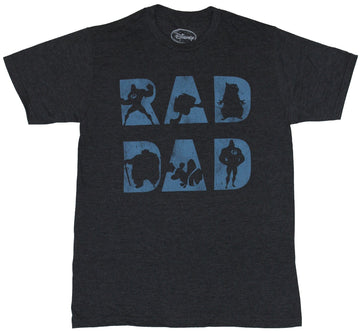 Pixar (Disney) Mens T-Shirt  - Rad Dad Filled With Pixar Incredible Nemo & Mor