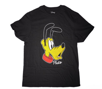 Disney Mens T-Shirt - Pluto Face with Script Name