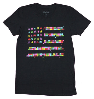 The Change Initiative Mens T-Shirt- Distressed 8-Bit Video Game Flag