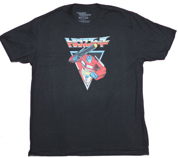 Transformers Mens  T-Shirt - Optimus Battle Ready In Kanji Triangle Image