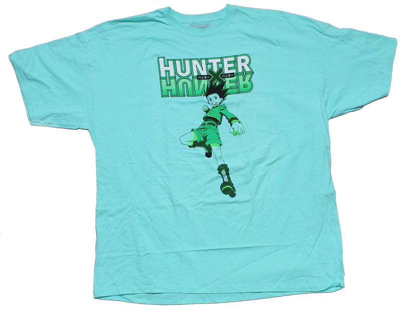 Hunter X Hunter Mens T-Shirt - Gon Jumping Attack Under Logo