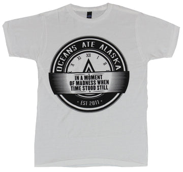 Oceans Ate Alaska Mens T-Shirt - In A Moment Of Madness Clock Face Logo Image