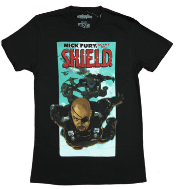 Nick Fury Agent of SHIELD Marvel Mens T-Shirt - Sky Diving Team
