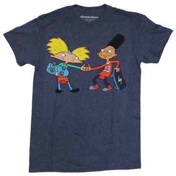 Hey Arnold Mens T-Shirt - Arnold Gerald Thumbs Up Fist Bump