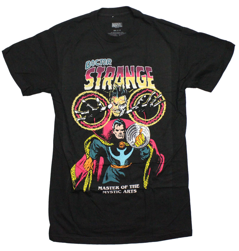 Doctor Strange Mens T-Shirt - Master of the Mystic Arts Retro Logo Attack - Inmyparentsbasement.com