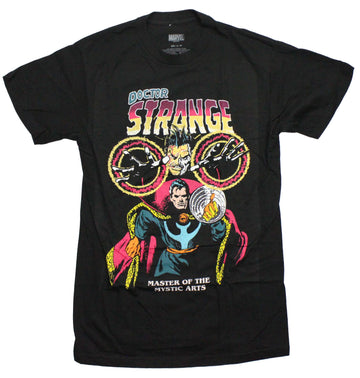 Doctor Strange Mens T-Shirt - Master of the Mystic Arts Retro Logo Attack