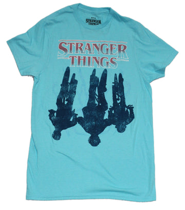 Stranger Things Mens T-Shirt - Upside Down Trio Biking