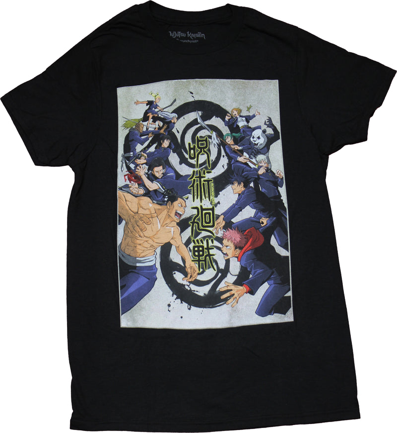 Jujutsu Kaisen Mens T-Shirt - Kyoto Goodwill Event Arc Poster - Inmyparentsbasement.com