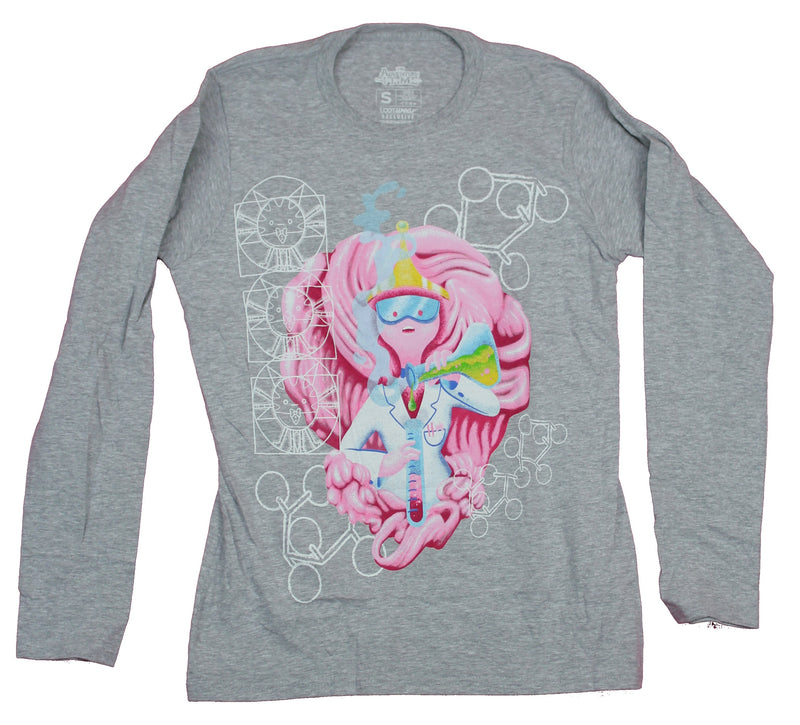 Adventure Time Girls Juniors Long sleeve T-Shirt- Princess Bubblegum Science