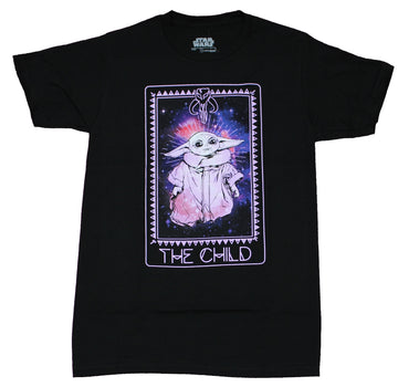 Star Wars The MAndalorian Mens T-Shirt - Purple Framed Grogu the Child